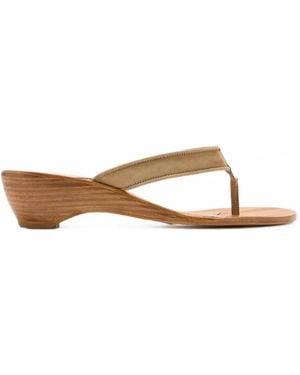 Cornetti Galipoli Suede Wedge Sandals - Brown