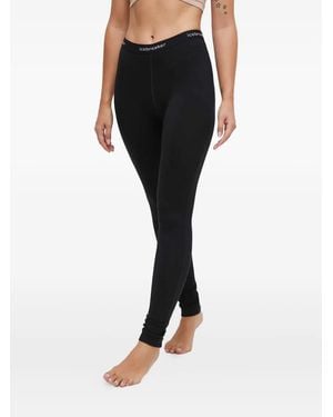Icebreaker Leggins con logo en la cinturilla - Negro