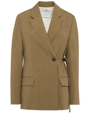 Tela Blazer À Boutonnière Croisée - Green
