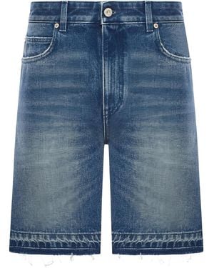 Loewe Shorts Con Frange - Blu