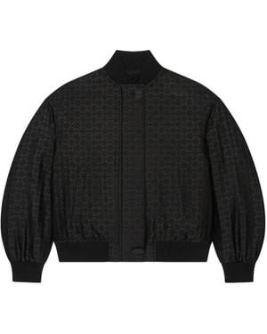 Givenchy Veste Bomber À Motif Monogrammé 4G - Black