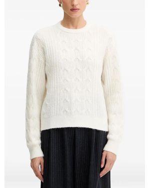 Twinset Cable-Knit Crew-Neck Jumper - White