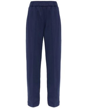 Moncler Logo-Appliqué Trousers - Blue