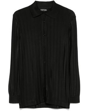 Tom Ford Striped Shirt - Black