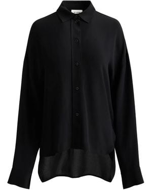 St. John Sharon Bluse aus Seidenkrepp - Schwarz