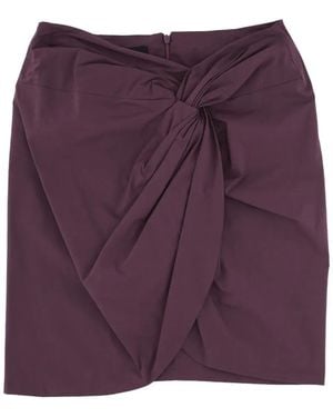 FEDERICA TOSI Knotted Mini Skirt - Purple