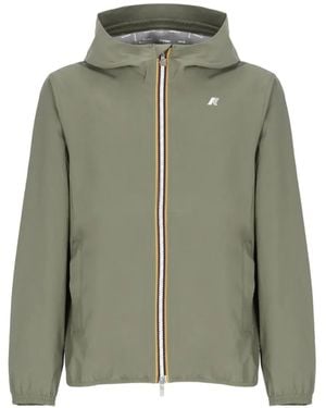 K-Way Jack Hooded Logo-Print Jacket - Green