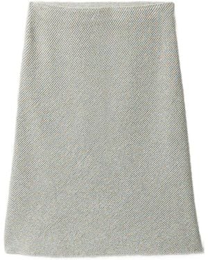Miu Miu Falda de canalé acampanada - Gris