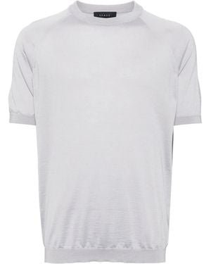 Sease Raglan Knitted T-Shirt - White