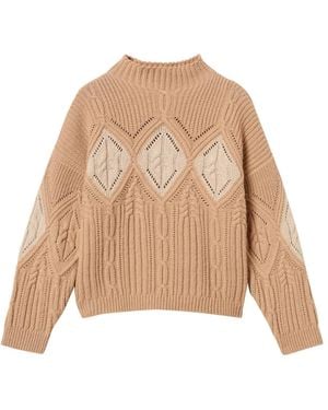 Twinset ケーブルニット プルオーバー - ナチュラル