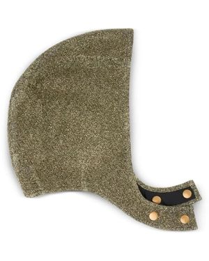 MAISON KRASNOVA Metallic-Effect Bonnet Hat - Green