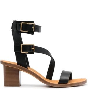 Zadig & Voltaire Cecilia Caprese 70Mm Leather Sandals - Black