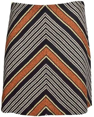 Missoni Minirock aus Lamé - Braun
