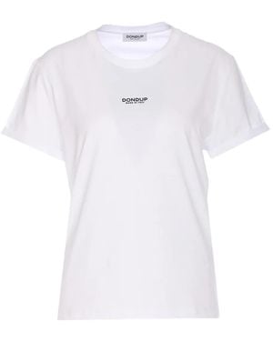 Dondup Logo-Embellished T-Shirt - White