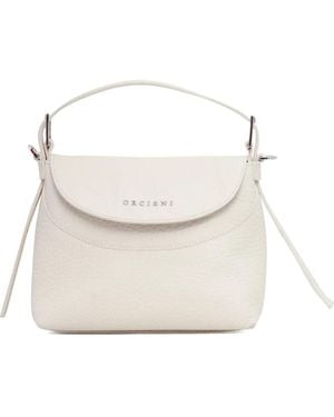 Orciani Small Nana Calfskin Leather Tote Bag - Natural