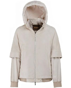 Moorer Talitha-Stp Hooded Jacket - White