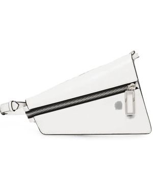 Sisley Geometrical Cross Body Bag - White