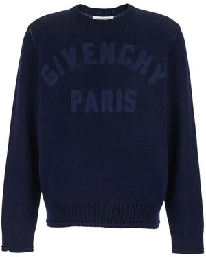 Givenchy Pullover Mit Schriftzug - Blau