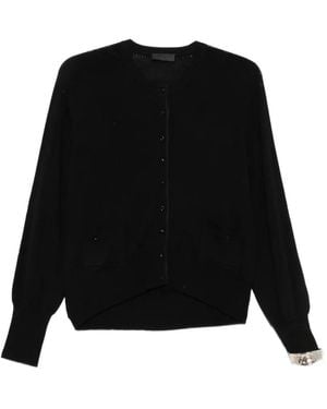 Liu Jo Button-Fastening Wool Cardigan - Black