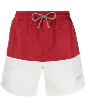 Brunello Cucinelli Drawstring Swim Shorts - Red