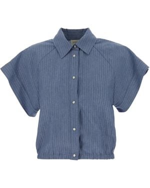 Jacob Cohen Pinstripe Raglan-Sleeve Shirt - Blue