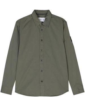 Calvin Klein Hemd Mit Logo-Patch - Grün