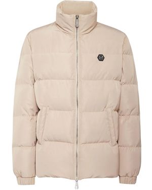 Philipp Plein Nylon Puffer Jacket Late Checkout - Natural