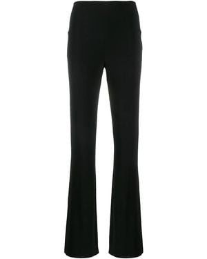 Norma Kamali High-waisted Straight Leg Trousers - Black