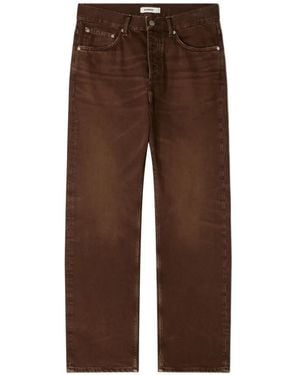 Sandro Regular Washed-Effect Jeans - Brown