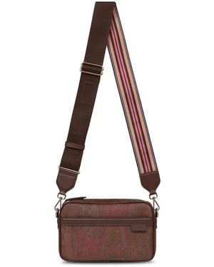 Etro ペイズリーカメラバッグ ミニ - ブラウン