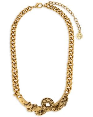 Roberto Cavalli Collier En Chaîne Serpentine - Metallic