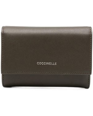 Coccinelle Logo-Lettering Foldover Wallet - Grey