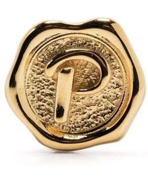 Maria Black Pop Letter P Coin - Metallic