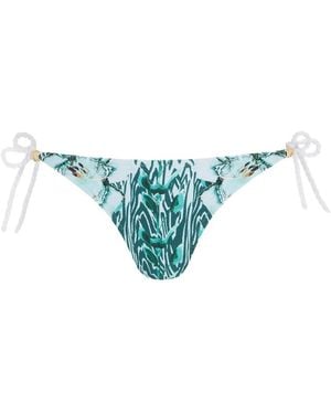 Temperley London Liana Side-Tie Bikini Bottom - Blue