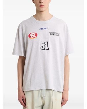 Stockholm Surfboard Club T-Shirt Oversize À Imprimé Graphique - Blanc