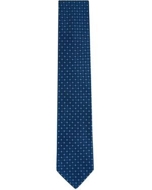 Canali Geometric-Pattern Tie - Blue