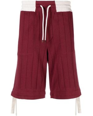 Brunello Cucinelli Knitted Bermuda Shorts - Red
