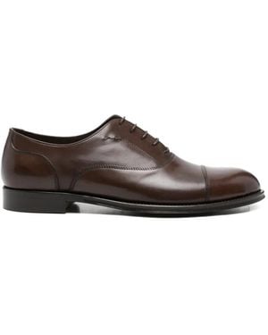 Calpierre Lace-Up Oxford Shoes - Brown