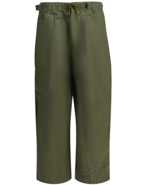 Needles Fatigue Drawstring-Waist Wide-Leg Pants - Green