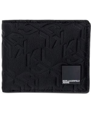 KARL LAGERFELD Portemonnaie Mit Monogramm-Prägung - Schwarz