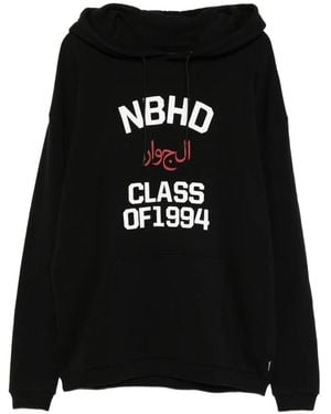 Neighborhood Printed Hoodie - Black