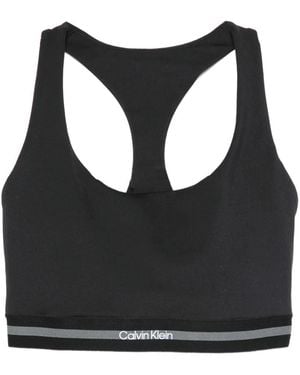 Calvin Klein Medium-Impact Sports Bra - Black