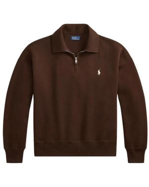 Polo Ralph Lauren Quarter-Zip Sweater - Brown