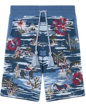 Alanui Shorts Tex-Hawaii Roundtrip - Blu