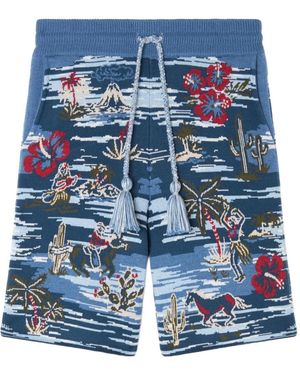 Alanui Tex-Hawaii Roundtrip Shorts - Blue