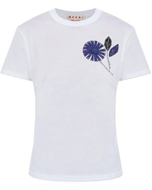 Marni フローラル Tシャツ - ホワイト