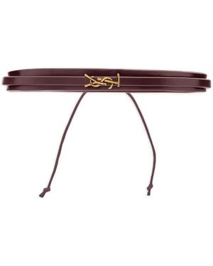 Saint Laurent Cassandre String Bracelet - Brown