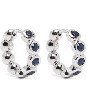 Missoma Tennis Small Hoop Earrings - White