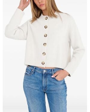 Archer Cashmere Nina Button-Up Knitted Cardigan - White