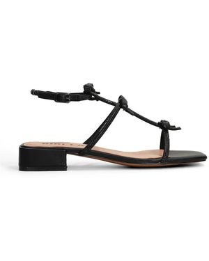 Bibi Lou Bow-Embellished Crystal-Encrusted Sandals - Black